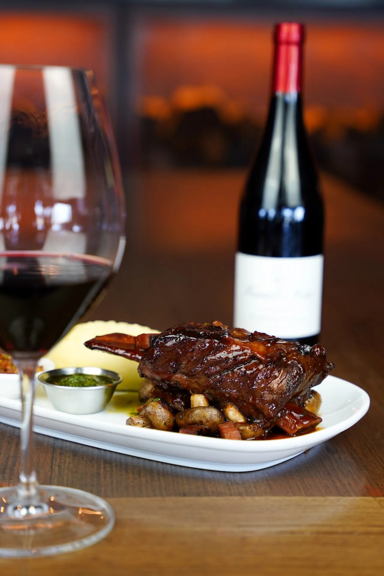 Evening service at Waterbar & Grill Steakhouse