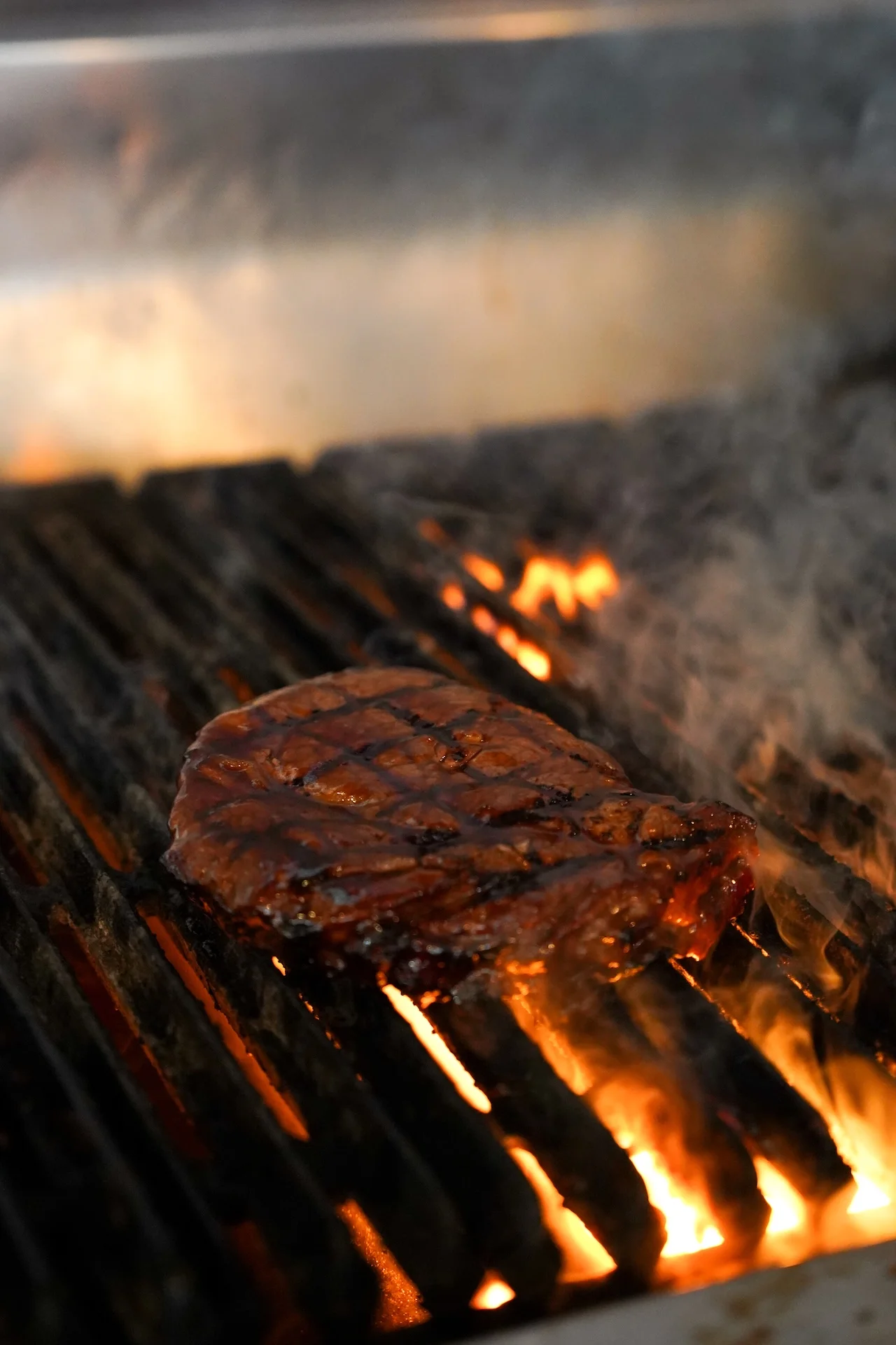 Wagyu Sirloin on the grill at Waterbar & Grill Steakhouse